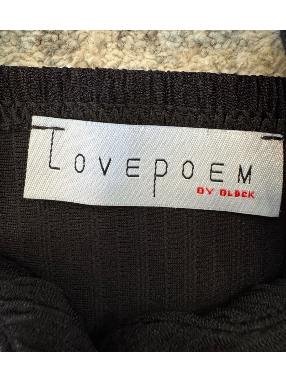 Love Poem Y2K matching set- Black Wide-Leg Textured Pants,halter top vest size L - Picture 8 of 8